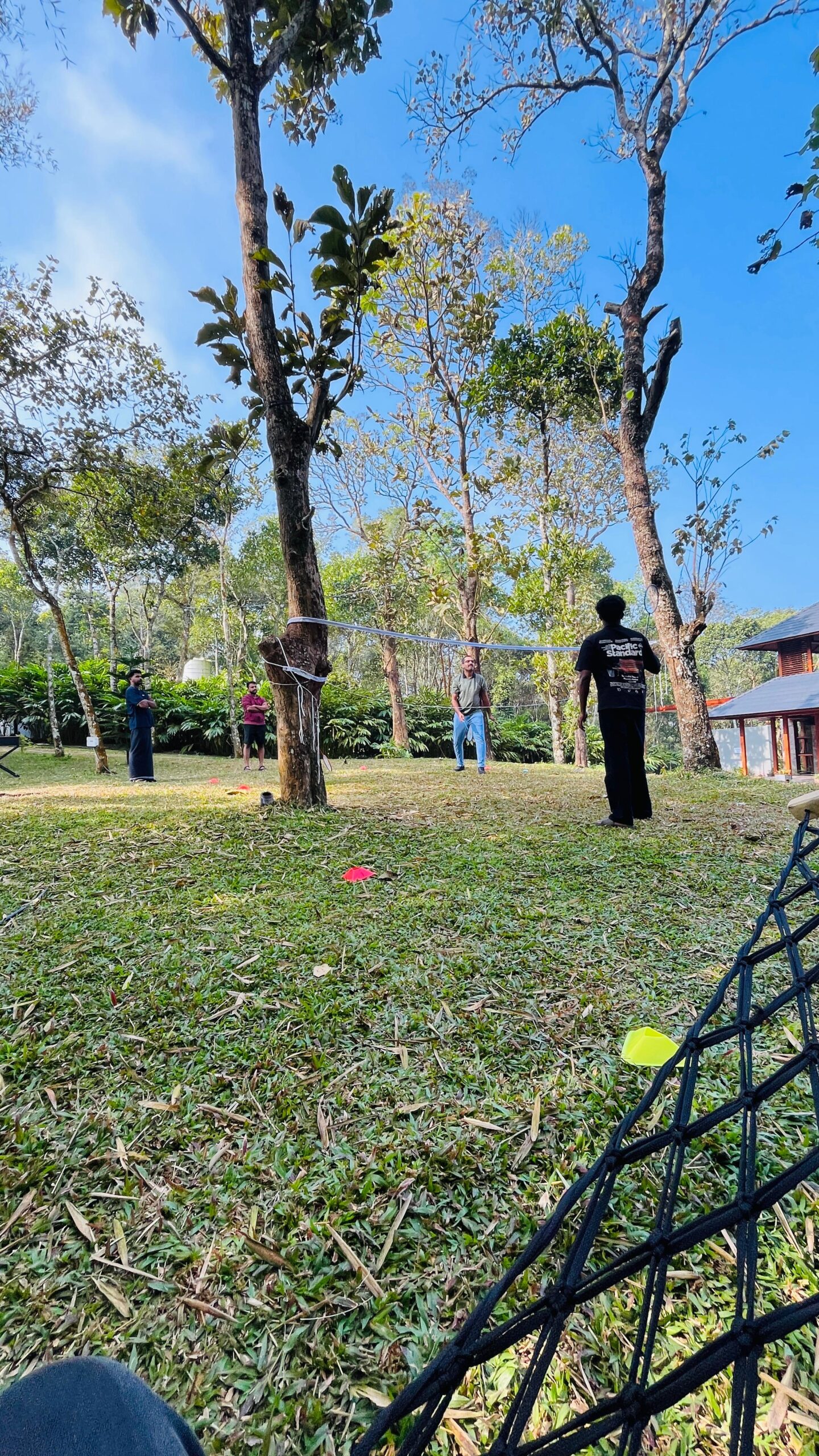 Enjoying Badminton game at CardMem